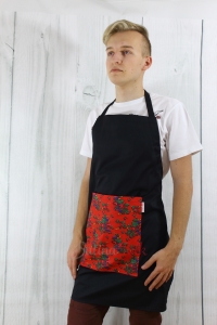 Czarny fartuch męski - krakowski