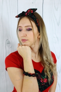 Pin-up wiskozowy czarny